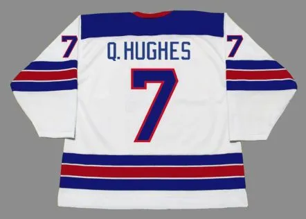 QUINN HUGHES 2019 USA Nike Throwback Hockey Jersey 