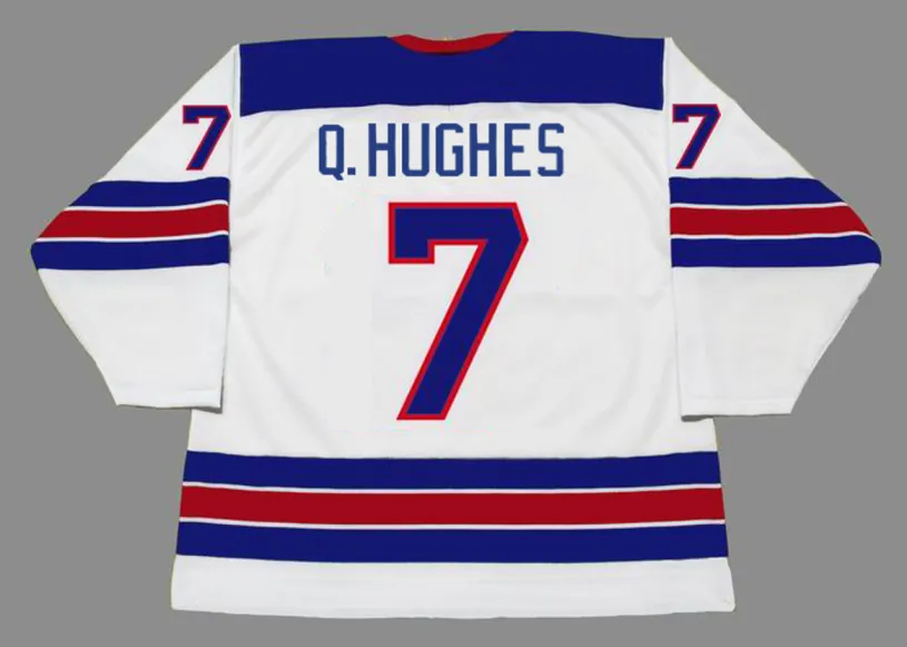 QUINN HUGHES 2019 USA Nike Throwback Hockey Jersey 