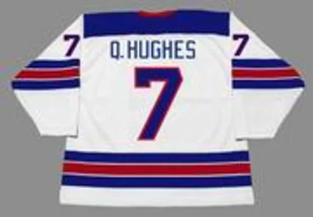 QUINN HUGHES 2019 USA Nike Throwback Hockey Jersey 