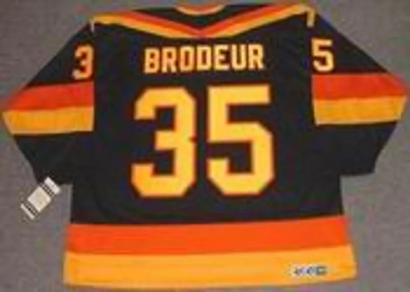 RICHARD BRODEUR Vancouver Canucks 1986 CCM Vintage Throwback NHL Hockey Jersey 