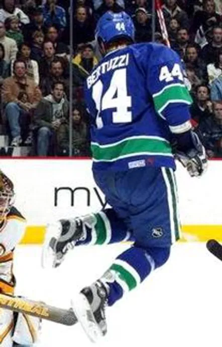 TODD BERTUZZI Vancouver Canucks 1970’s CCM Vintage Throwback NHL Hockey Jersey 