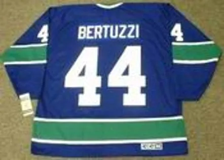 TODD BERTUZZI Vancouver Canucks 1970’s CCM Vintage Throwback NHL Hockey Jersey 