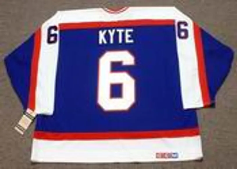 JIM KYTE Winnipeg Jets 1986 Away CCM NHL Vintage Throwback Jersey 