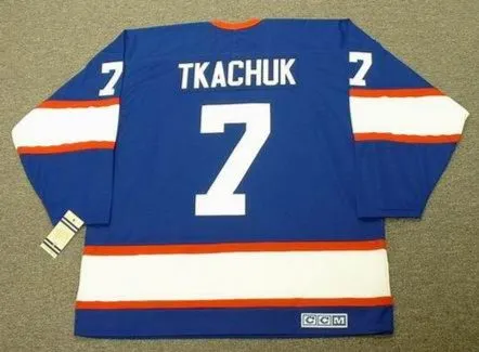 KEITH TKACHUK Winnipeg Jets 1993 Away CCM NHL Vintage Throwback Jersey 