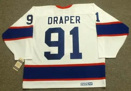 KRIS DRAPER Winnipeg Jets 1991 CCM Vintage Throwback Home NHL Hockey Jersey 