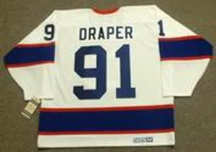 KRIS DRAPER Winnipeg Jets 1991 CCM Vintage Throwback Home NHL Hockey Jersey 