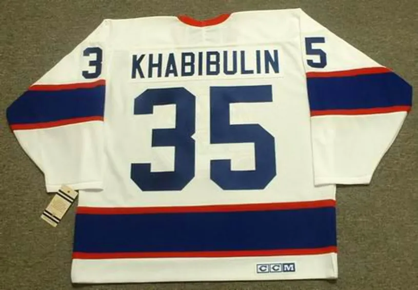NIKOLAI KHABIBULIN Winnipeg Jets 1995 CCM Vintage Throwback Home NHL Jersey 
