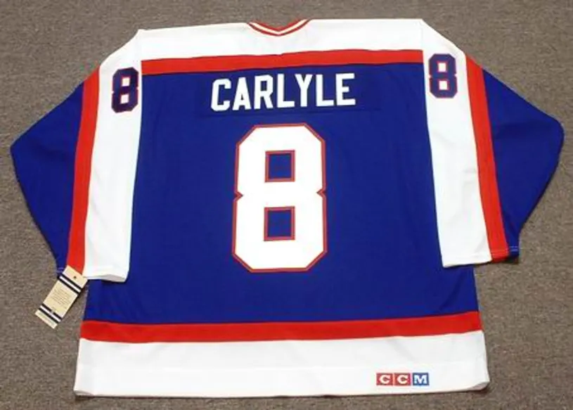 RANDY CARLYLE Winnipeg Jets 1984 CCM Vintage Throwback NHL Hockey Jersey 
