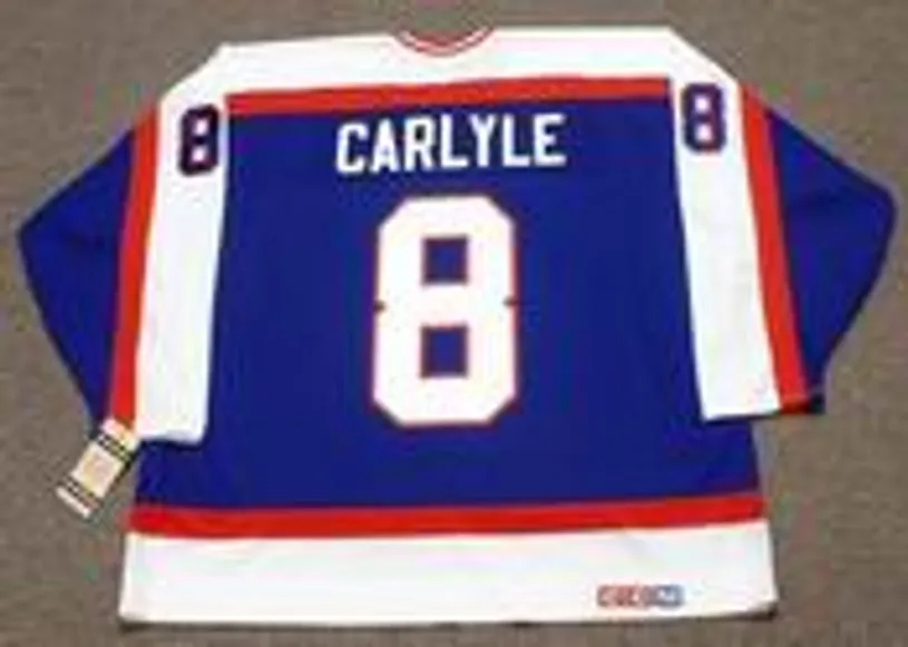 RANDY CARLYLE Winnipeg Jets 1984 CCM Vintage Throwback NHL Hockey Jersey 