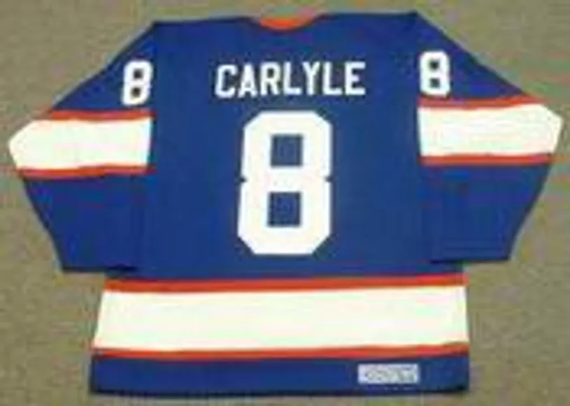RANDY CARLYLE Winnipeg Jets 1990 CCM Vintage Throwback Away NHL Hockey Jersey 