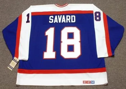 SERGE SAVARD Winnipeg Jets 1982 CCM Vintage Throwback NHL Hockey Jersey 