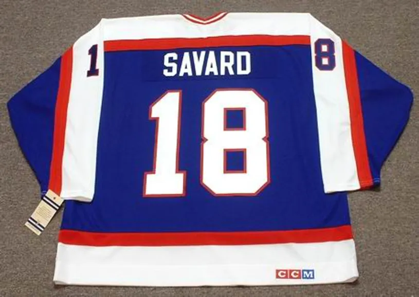 SERGE SAVARD Winnipeg Jets 1982 CCM Vintage Throwback NHL Hockey Jersey 