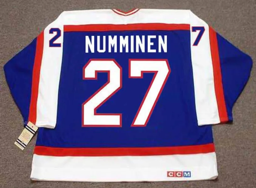 TEPPO NUMMINEN Winnipeg Jets 1989 Away CCM Throwback NHL Hockey Jersey 