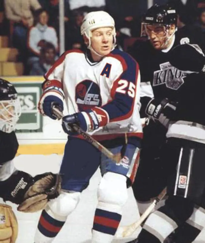 THOMAS STEEN Winnipeg Jets 1989 Home CCM NHL Vintage Throwback Jersey 