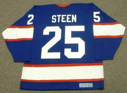 THOMAS STEEN Winnipeg Jets 1993 CCM Vintage Throwback Away NHL Hockey Jersey 