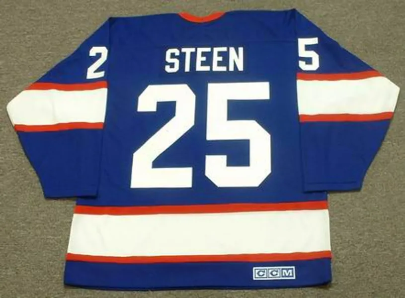 THOMAS STEEN Winnipeg Jets 1993 CCM Vintage Throwback Away NHL Hockey Jersey 