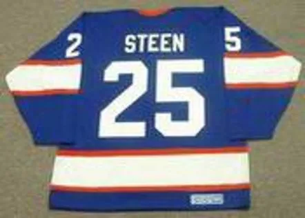 THOMAS STEEN Winnipeg Jets 1993 CCM Vintage Throwback Away NHL Hockey Jersey 