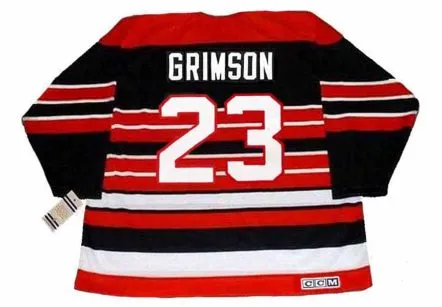 STU GRIMSON Chicago Blackhawks 1992 CCM Vintage Throwback NHL Hockey Jersey 