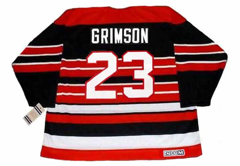 STU GRIMSON Chicago Blackhawks 1992 CCM Vintage Throwback NHL Hockey Jersey 
