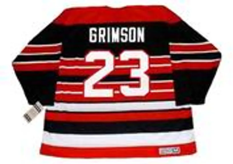 STU GRIMSON Chicago Blackhawks 1992 CCM Vintage Throwback NHL Hockey Jersey 
