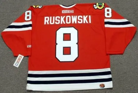 TERRY RUSKOWSKI Chicago Blackhawks 1981 CCM Throwback NHL Hockey Jersey 