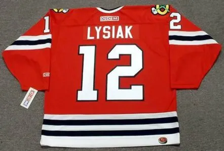 TOM LYSIAK Chicago Blackhawks 1981 CCM Throwback NHL Hockey Jersey 