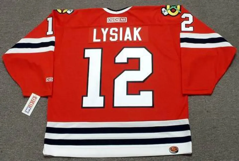 TOM LYSIAK Chicago Blackhawks 1981 CCM Throwback NHL Hockey Jersey 