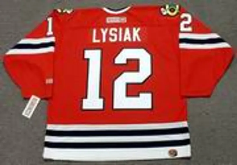 TOM LYSIAK Chicago Blackhawks 1981 CCM Throwback NHL Hockey Jersey 
