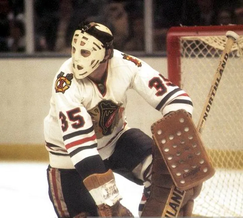 TONY ESPOSITO Chicago Blackhawks 1977 CCM Throwback Home NHL Hockey Jersey 