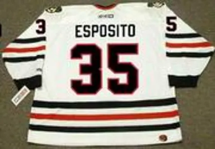TONY ESPOSITO Chicago Blackhawks 1977 CCM Throwback Home NHL Hockey Jersey 