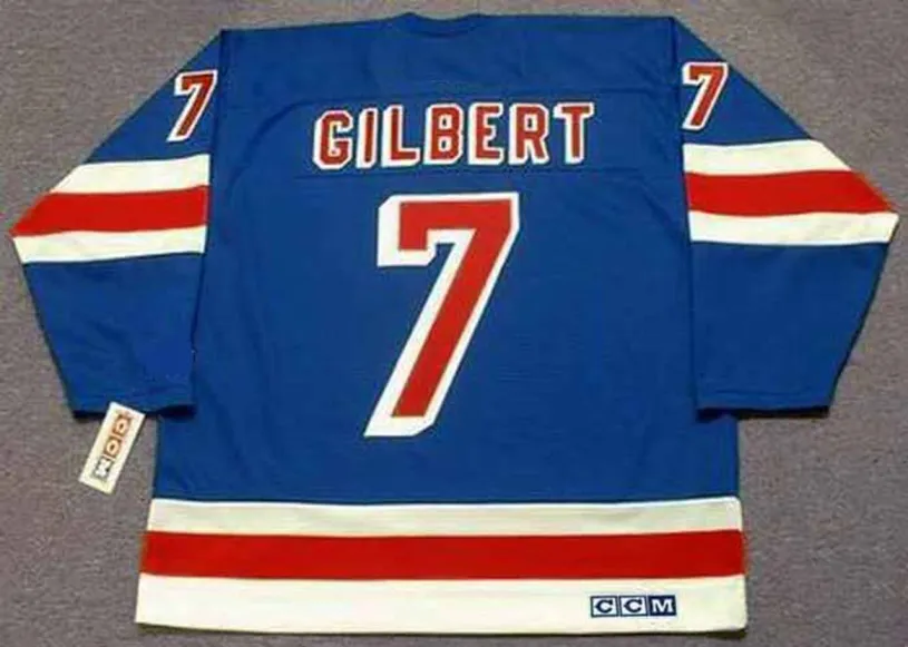 ROD GILBERT New York Rangers 1972 Away CCM Throwback NHL Hockey Jersey 
