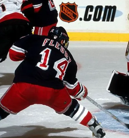 THEOREN FLEURY New York Rangers 2001 CCM Throwback Alternate NHL Jersey 