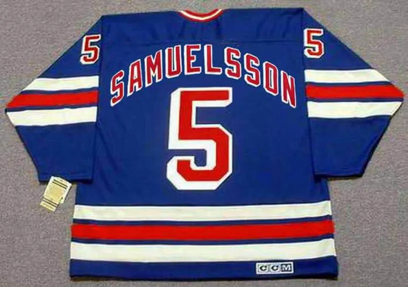 ULF SAMUELSSON New York Rangers 1995 Away CCM Throwback NHL Hockey Jersey 