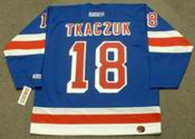 WALT TKACZUK New York Rangers 1972 CCM Throwback Away Hockey Jersey 