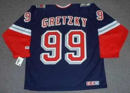 WAYNE GRETZKY New York Rangers 1997 Alternate CCM NHL Vintage Throwback Jersey 
