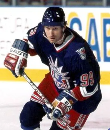 WAYNE GRETZKY New York Rangers 1997 Alternate CCM NHL Vintage Throwback Jersey 