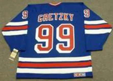 WAYNE GRETZKY New York Rangers 1997 Away CCM NHL Vintage Throwback Jersey 