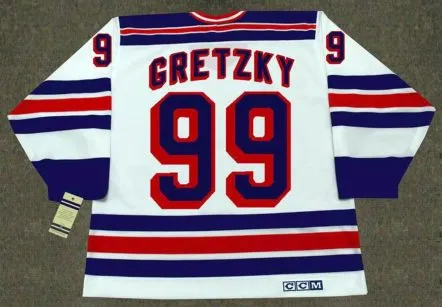 WAYNE GRETZKY New York Rangers 1997 Home CCM NHL Vintage Throwback Jersey 