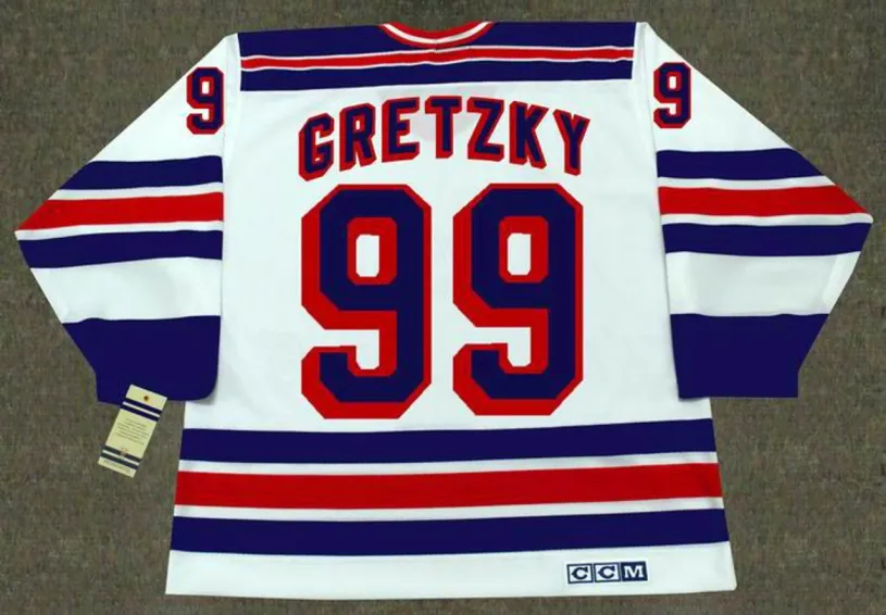 WAYNE GRETZKY New York Rangers 1997 Home CCM NHL Vintage Throwback Jersey 