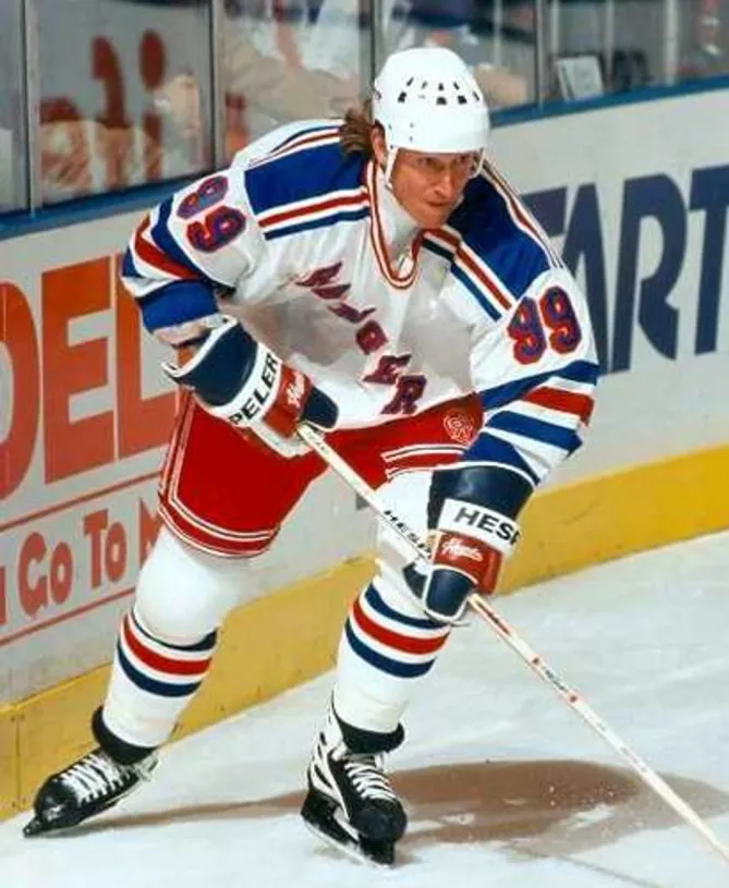 WAYNE GRETZKY New York Rangers 1997 Home CCM NHL Vintage Throwback Jersey 