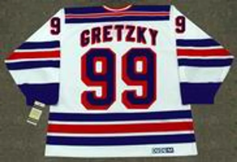WAYNE GRETZKY New York Rangers 1997 Home CCM NHL Vintage Throwback Jersey 