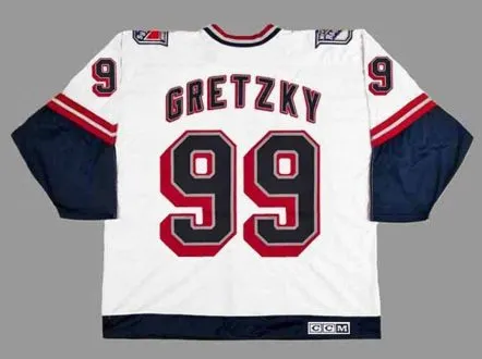 WAYNE GRETZKY New York Rangers 1999 Alternate CCM NHL Vintage Throwback Jersey 