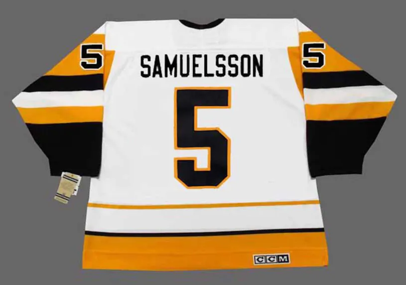 ULF SAMUELSSON Pittsburgh Penguins 1992 CCM Vintage Home NHL Hockey Jersey 