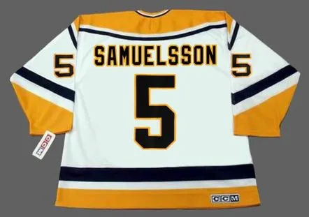 ULF SAMUELSSON Pittsburgh Penguins 1994 CCM Throwback Home NHL Jersey 