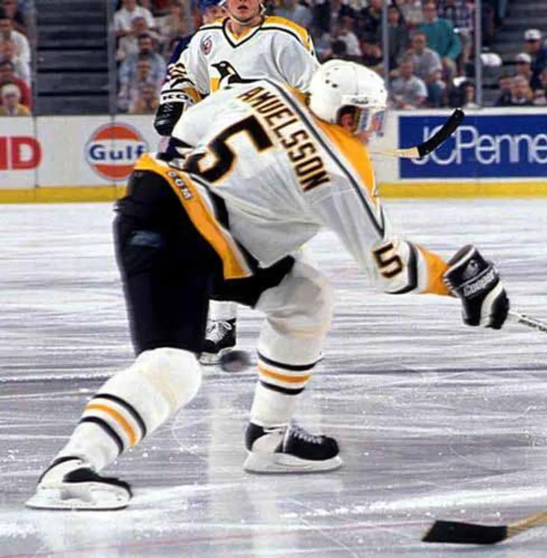 ULF SAMUELSSON Pittsburgh Penguins 1994 CCM Throwback Home NHL Jersey 