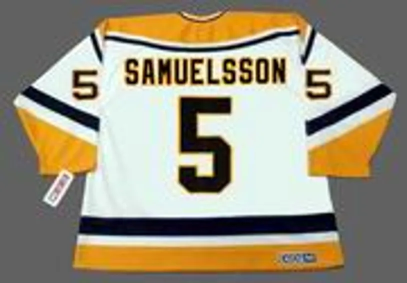 ULF SAMUELSSON Pittsburgh Penguins 1994 CCM Throwback Home NHL Jersey 
