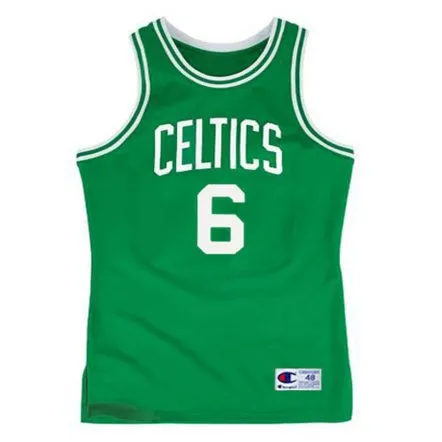BILL RUSSELL Boston Celtics 1960’s Away Throwback NBA Basketball Jersey 