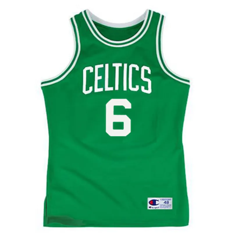BILL RUSSELL Boston Celtics 1960’s Away Throwback NBA Basketball Jersey 