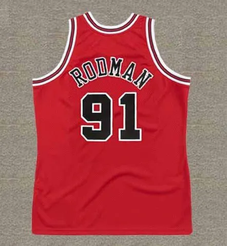 DENNIS RODMAN Chicago Bulls 1997 Throwback NBA Basketball Jersey 