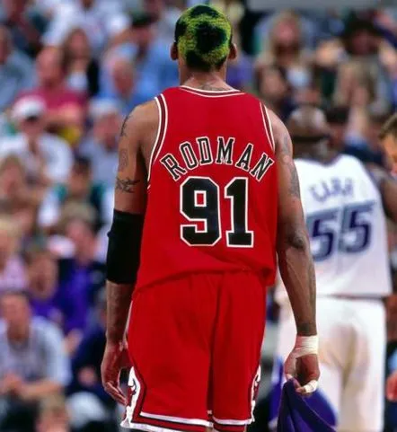 DENNIS RODMAN Chicago Bulls 1997 Throwback NBA Basketball Jersey 